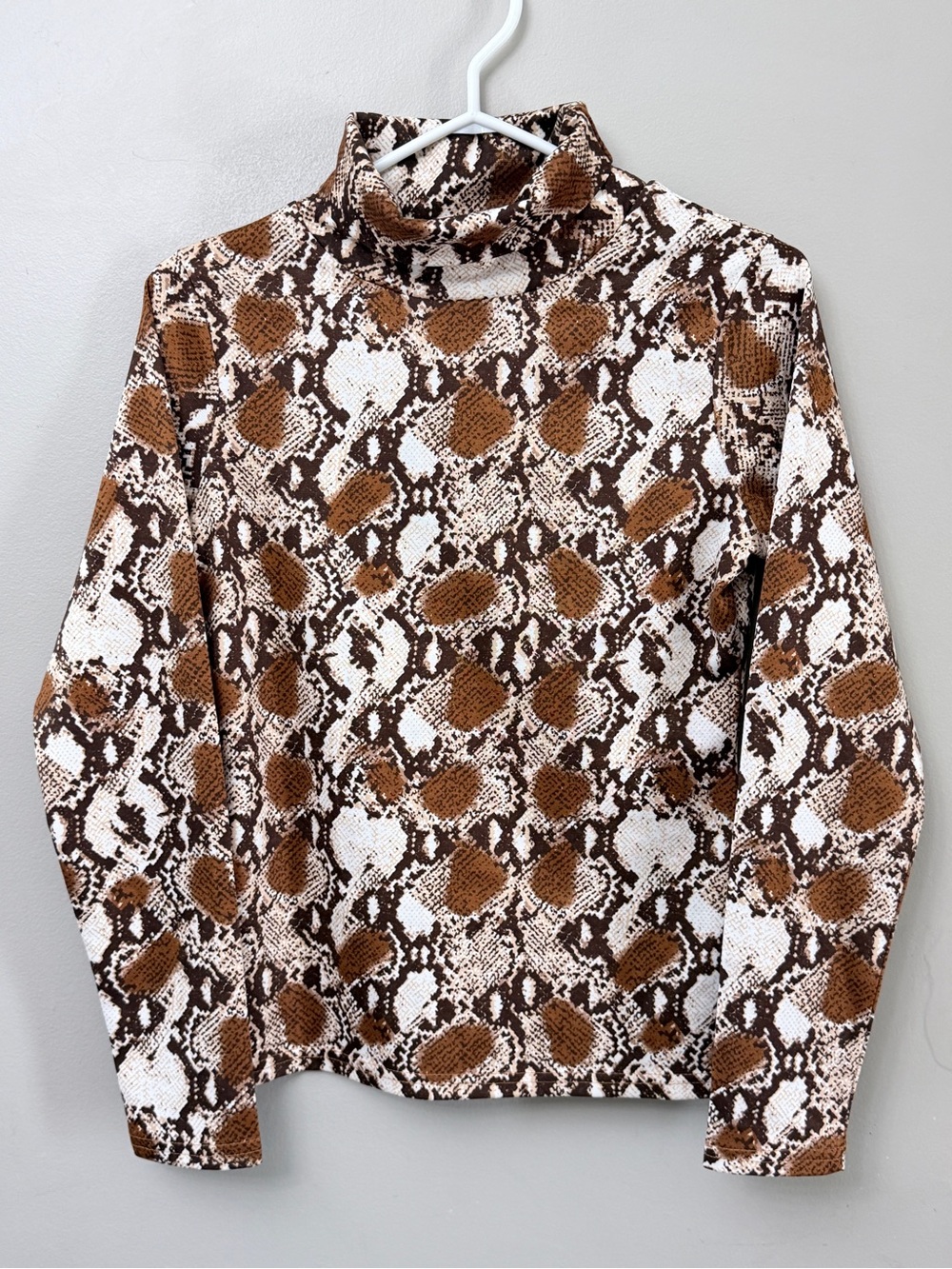 Buffalo David Bitton Animal Snake Print Top Brown Size S